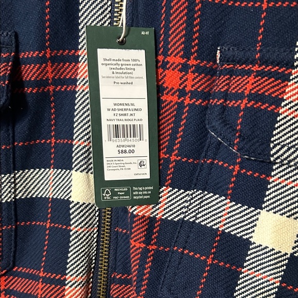 Alpine Design Red and Blue Plaid Jacket - Picture 4 of 5